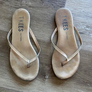 TKEES Women's Tan Flip Flop Sandals